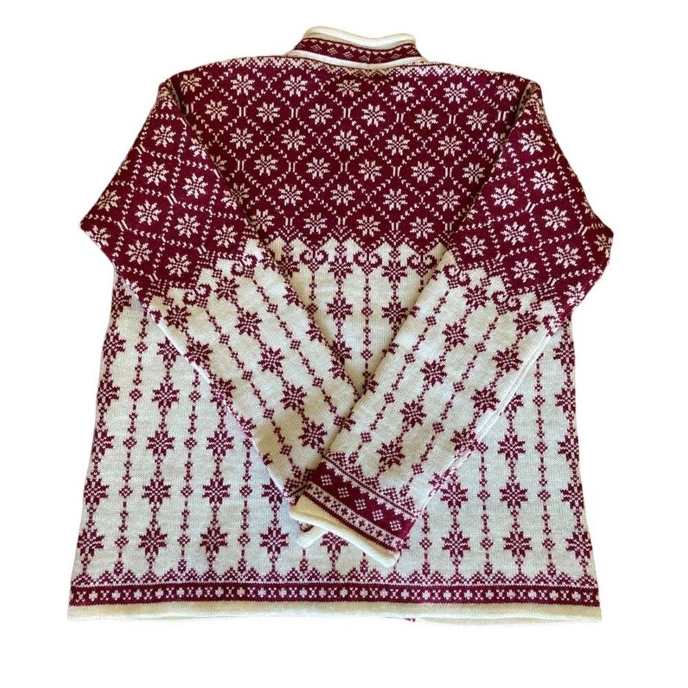 Cherry Lewis Wool Cardigan Sweater Women's Medium Knit Vintage Floral England - Picture 2 of 6